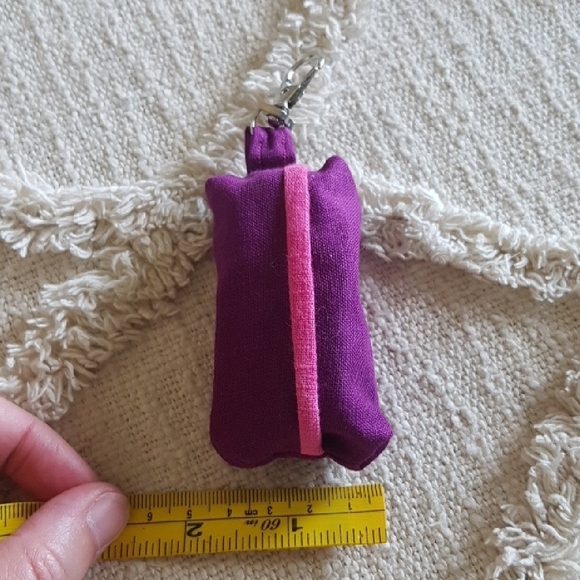 Purple and Pink Doggy DO Doggy Poo Bag Blue Pouch Zero Waste Handmade - Picture 4 of 6